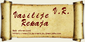 Vasilije Repaja vizit kartica